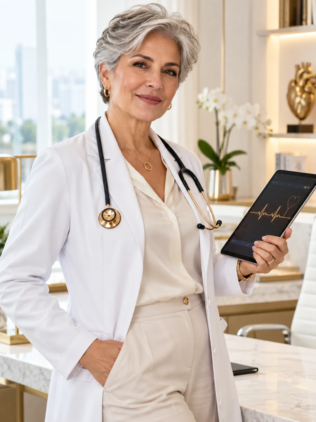 Cardiologista brasileira experiente