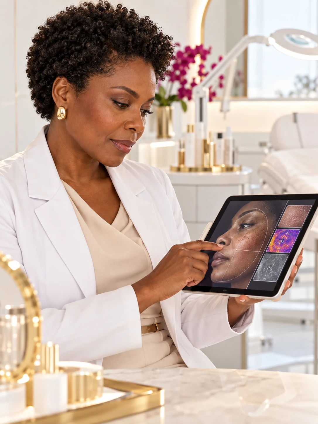 Dermatologista afro-brasileira